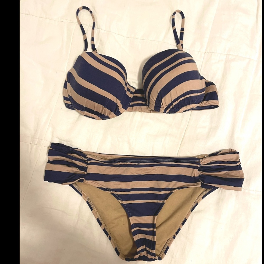 Bar III Striped Bikini